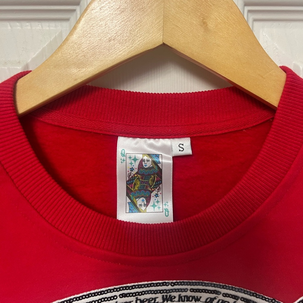 QUEEN OF SPARKLES Red Sweatshirt - Picture 3 of 3